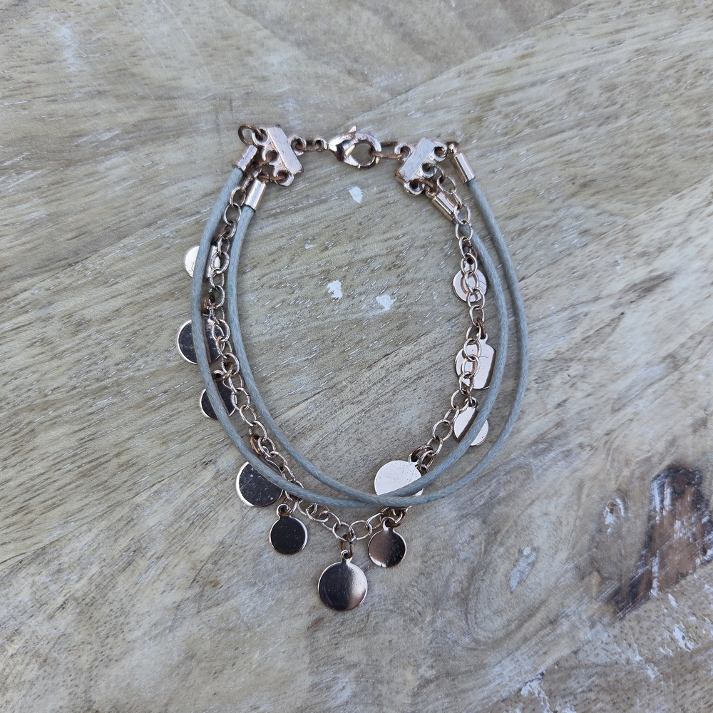 24. Rose Gold and Gray Women's Bracelet